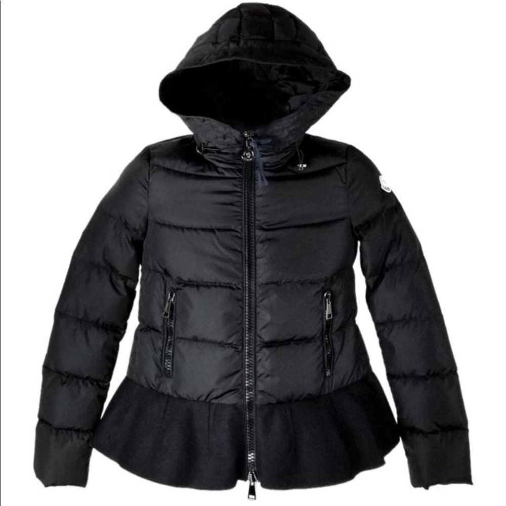 Moncler Nesea Peplum Hem Down Jacket